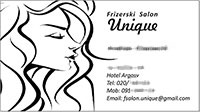 frizerski salon posjetnica