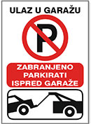 Zabranjeno parkiranje znak