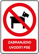 Zabranjeno uvoditi pse