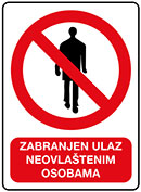 Zabranjen ulaz neovlaštenim osobama