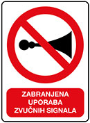 Zabranjena uporaba zvučnih signala